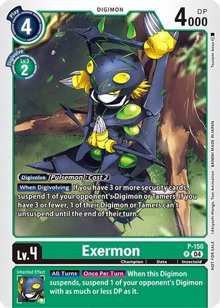 Exermon - P-150 (Store Tournament 2024 Jul. - Sep. Participation Pack) (P-150) - Digimon Promotion Cards
