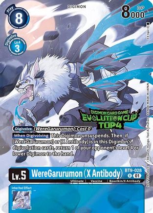 WereGarurumon (X Antibody) (August 2024 Evolution Cup Top 4) (BT9-028) - X Record Foil