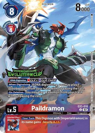 Paildramon (August 2024 Evolution Cup Participant) (EX3-010) - Draconic Roar Foil