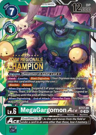 MegaGargomon ACE (2024 Regionals Champion) (ST17-08) - Starter Deck 17: Double Typhoon Advanced Deck Set Foil