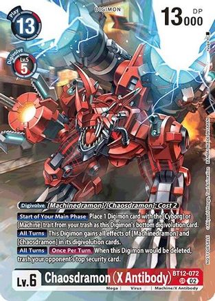 Chaosdramon (X Antibody) (Event Pack 7) (BT12-072) - Across Time Foil