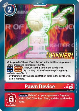 Pawn Device (Store Tournament 2024 Oct. - Dec. Winner Pack) (P-155) - Digimon Promotion Cards Foil