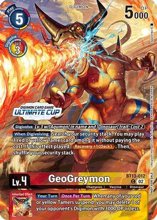 GeoGreymon (Ultimate Cup 2024) (BT13-012) - Versus Royal Knights Foil