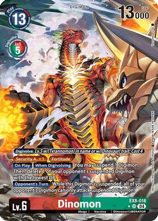 Dinomon (Alternate Art) (EX8-016) - Chain of Liberation Foil
