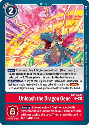 Unleash the Dragon Gene (BT20-093) - Release Special Booster 2.5