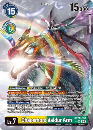 Chaosmon: Valdur Arm (Alternate Art) (BT20-037) - Release Special Booster 2.5 Foil