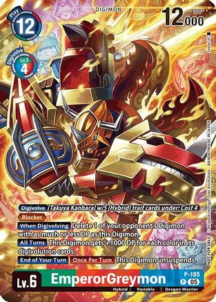 EmperorGreymon (BT-21: Illustration Celebration Pack) (P-185) - World Convergence Foil