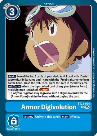 Armor Digivolution (BT21-094) - World Convergence