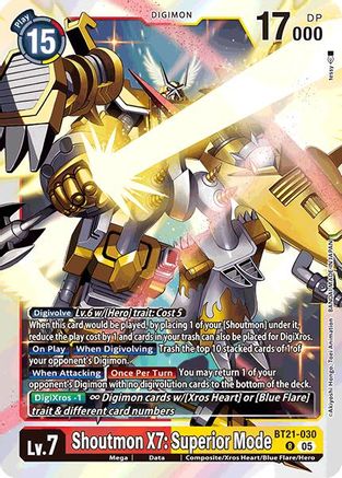Shoutmon X7: Superior Mode (BT21-030) - World Convergence Foil