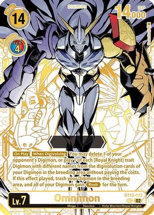 Omnimon (Rare Pull) (BT13-112) - World Convergence Foil