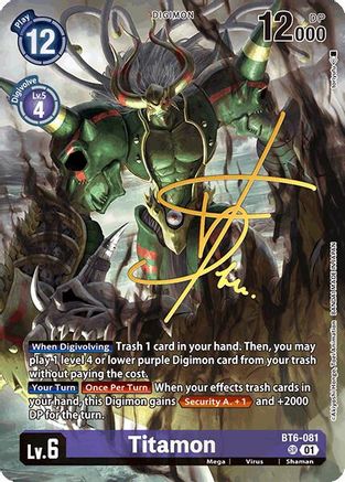 Titamon (Rare Pull) (BT6-081) - World Convergence Foil