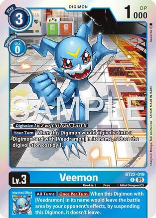Veemon (BT22-019) - Cyber Eden Foil