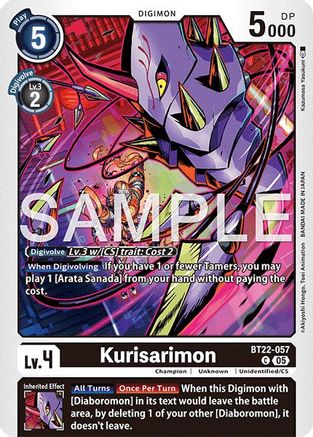 Kurisarimon (BT22-057) - Cyber Eden