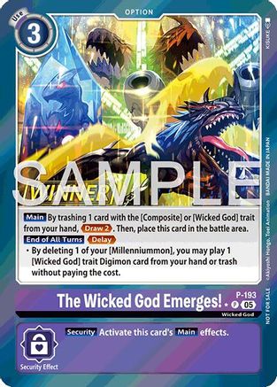 The Wicked God Emerges! (Store Tournament 2025 Vol.3 Winner Pack) (P-193) - Digimon Promotion Cards Foil