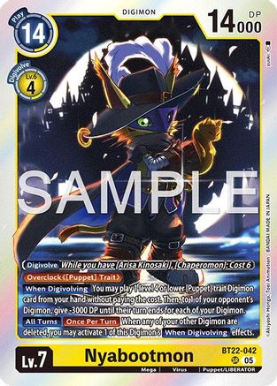 Nyabootmon (BT22-042) - Cyber Eden Foil