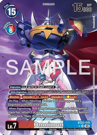 Omnimon (Alternate Art) (BT22-015) - Cyber Eden Foil