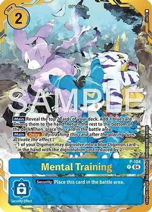 Mental Training (Premium Card Collection -Digimon Training Set-) (P-104) - Digimon Promotion Cards Foil