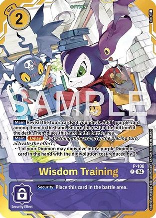 Wisdom Training (Premium Card Collection -Digimon Training Set-) (P-108) - Digimon Promotion Cards Foil