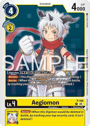 Aegiomon (Time Stranger Demo Deck) (P-194) - Digimon Demo Deck Exclusive Cards