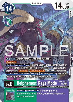 Belphemon: Rage Mode (EX10-022) - Sinister Order Foil