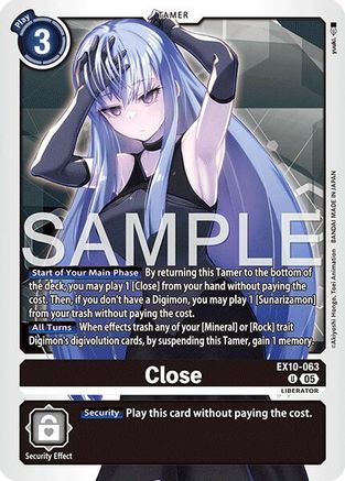 Close (EX10-063) - Sinister Order