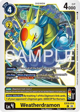 Weatherdramon (EX10-014) - Sinister Order
