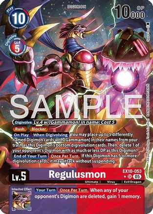 Regulusmon (Alternate Art) (EX10-053) - Sinister Order Foil
