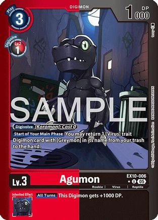 Agumon (Limited Foil) (EX10-006) - Sinister Order Foil