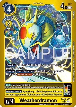 Weatherdramon (Limited Foil) (EX10-014) - Sinister Order Foil