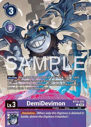 DemiDevimon (Sinister Order Legend Pack) (BT15-070) - Exceed Apocalypse Foil