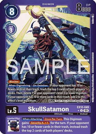 SkullSatamon (Limited Foil) (EX10-049) - Sinister Order Foil