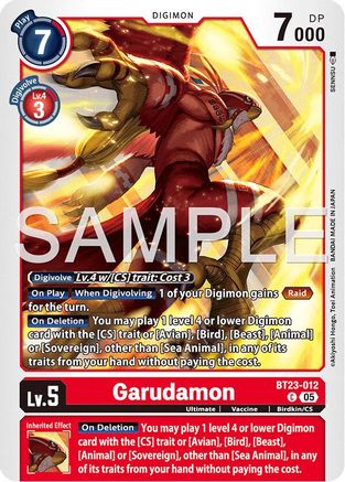 Garudamon (BT23-012) - Hackers' Slumber