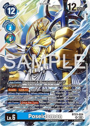 Poseidomon (BT23-024) - Hackers' Slumber Foil