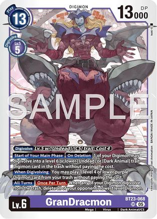 GranDracmon (BT23-068) - Hackers' Slumber Foil