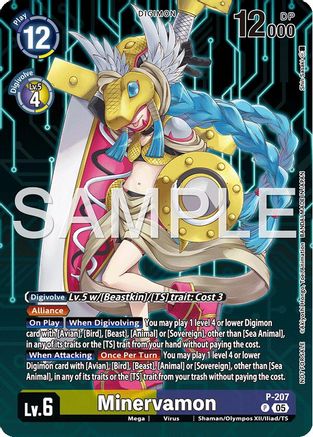Minervamon (Hacker's Slumber Box Promotion Pack) (P-207) - Digimon Promotion Cards Foil