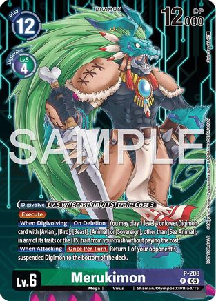 Merukimon (Hacker's Slumber Box Promotion Pack) (P-208) - Digimon Promotion Cards Foil
