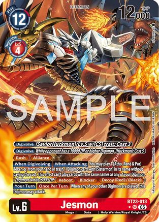 Jesmon (Alternate Art) (BT23-013) - Hackers' Slumber Foil