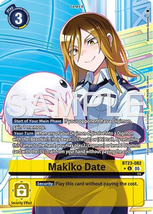 Makiko Date (Alternate Art) (BT23-082) - Hackers' Slumber Foil