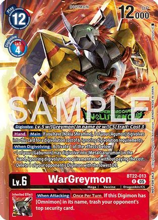 WarGreymon (Evolution Cup 2025 Vol. 3 Top 4) (BT22-013) - Cyber Eden Foil