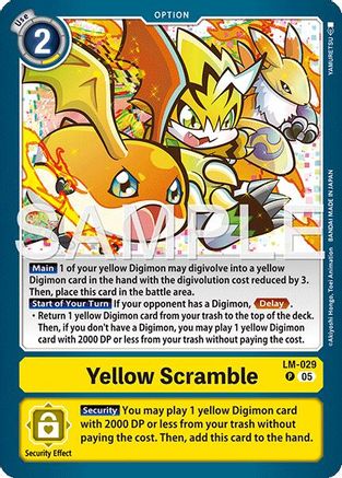 Yellow Scramble (LM-029) (Alternate Art) (LM-029) - Starter Deck 22: Amethyst Mandala Advanced Deck Set Foil