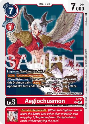 Aegiochusmon (Official Store Tournament 2026 Vol. 1) (P-213) - Digimon Promotion Cards