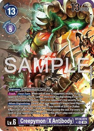 Creepymon (X Antibody) (Alternate Art) (BT24-078) - Time Stranger Foil