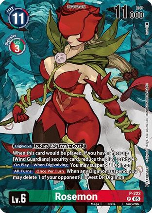 Rosemon (Time Stranger Box Topper) (P-222) - Digimon Promotion Cards Foil