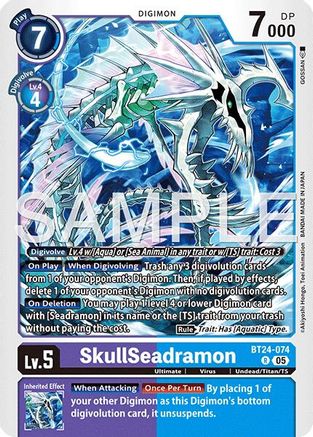 SkullSeadramon (BT24-074) - Time Stranger Foil