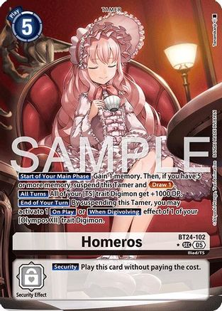 Homeros (Alternate Art) (BT24-102) - Time Stranger Foil