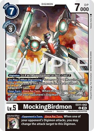 MockingBirdmon (EX11-042) - Dawn of Liberator