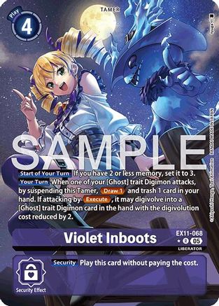Violet Inboots (Alternate Art) (EX11-068) - Dawn of Liberator Foil
