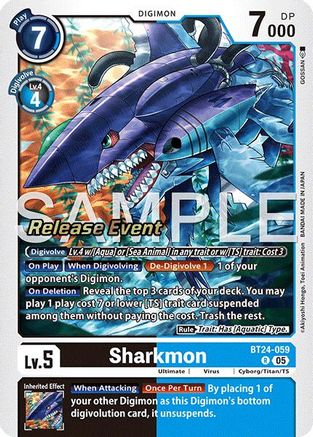Sharkmon (BT24-059) - Time Stranger Release Event Cards