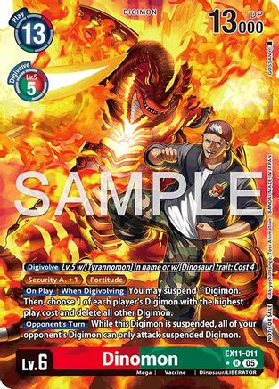 Dinomon (Box Topper) (EX11-011) - Dawn of Liberator Foil