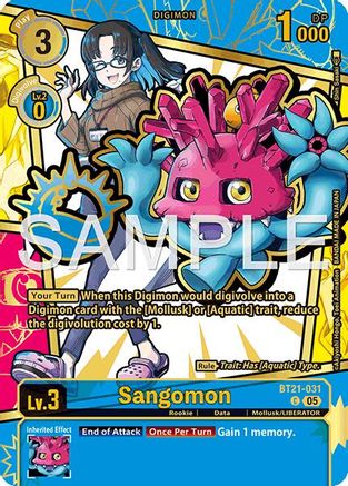 Sangomon (Rare Pull) (BT21-031) - Dawn of Liberator Foil